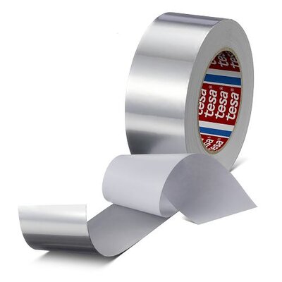 tesa 60632 ruban adhésif en aluminium souple AVEC papier de protection, ép. 0.065 mm