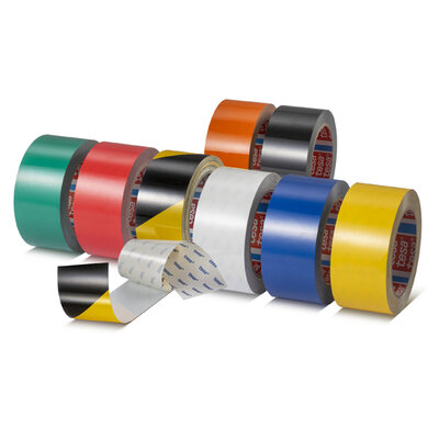 tesa 60960 Anti-Scratch PET-Bodenmarkierungsband, kratzfest, Dicke 0.175 mm