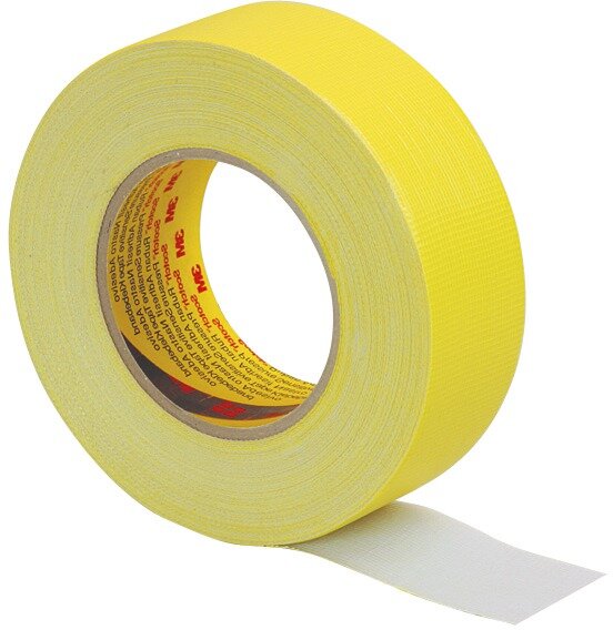 3M 399 ruban tissu pour béton jaune simple face. Disponible dans la boutique en ligne d'IBZ Industrie Ag