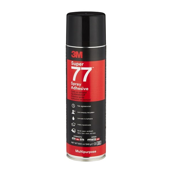 Super 77 Sprühklebstoff 3M Super 77 Sprühklebstoff transluzent