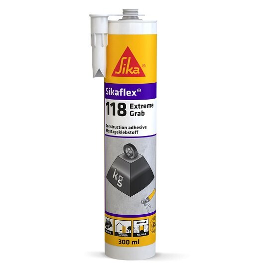 Sikaflex-118 Extreme Grab 290ml Sikaflex-118 Extreme Grab 1-komponentiger Bau- und Montageklebstoff