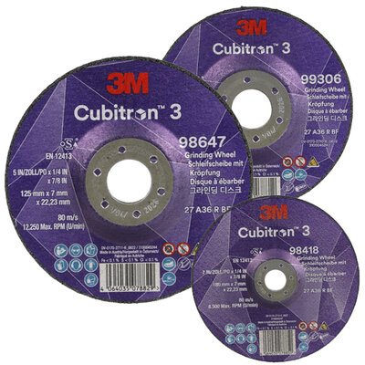 3M DCGW Cubitron 3 Hochleistungs-Schruppscheiben, 115/125/150/180/230 mm, Dicke 7.0 mm