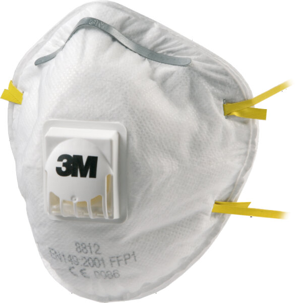 8812 Atemschutzmaske FFP1 3M 8812 Atemschutzmaske mit Ausatemventil FFP1. Im IBZ Industrie AG Onlineshop erhältlich