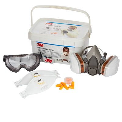 Pack Combinaison De Protection 3M 4545 + Masque - Taille 2XL, Capuche Intégrée